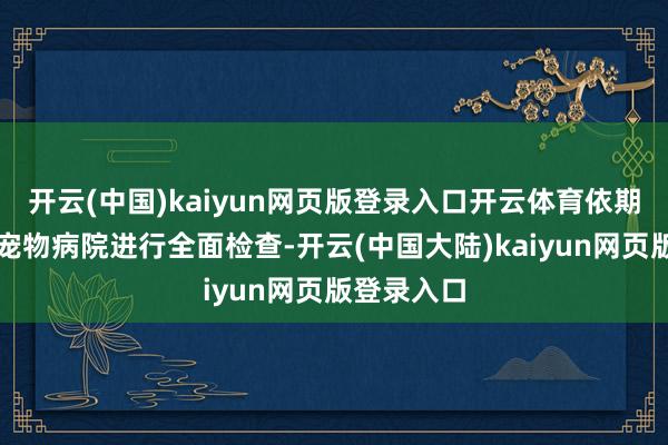 开云(中国)kaiyun网页版登录入口开云体育依期带猫咪去宠物病院进行全面检查-开云(中国大陆)kaiyun网页版登录入口